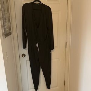 Vuori Henley Black Jumpsuit